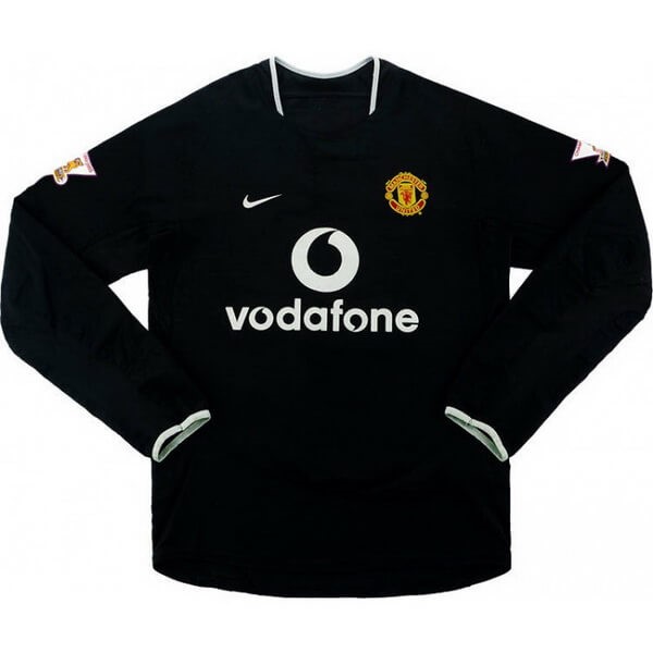 Maillot Football Manchester United Exterieur ML Retro 2003 2005 Noir